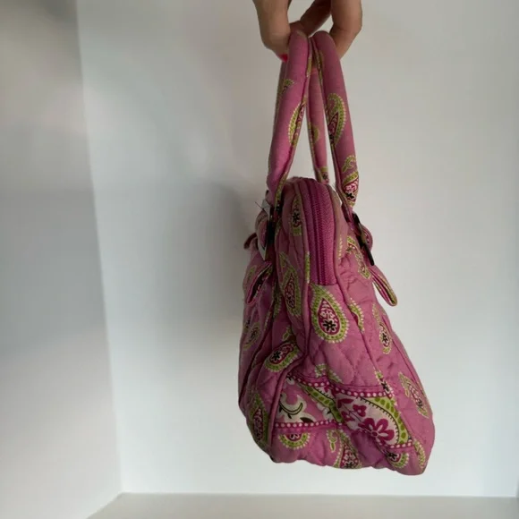 Vera Bradley Pink Top Handle Bag Purse Tote - Picture 4 of 10